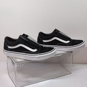 Vans Black and White Low-Top Shoes